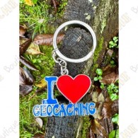 Porte-clés "I Heart Geocaching"